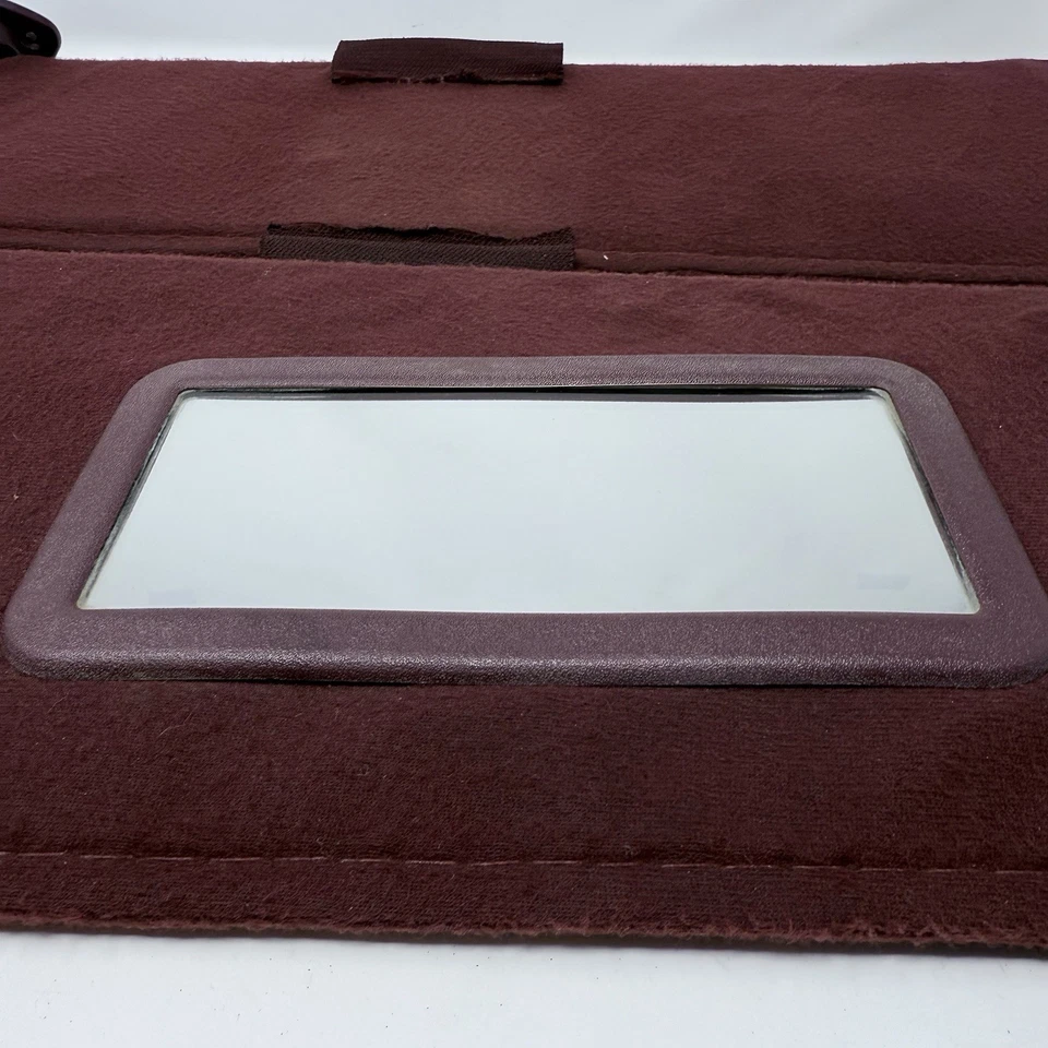 1988-1999 Chevy GMC C/K 1500 Silverado Suburban Pair SET Cloth Sun Visor Red OEM - Image 2 of 4