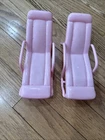 Vintage Barbie Happy Family Replacement Pool Chairs Lot Of 2 Pink