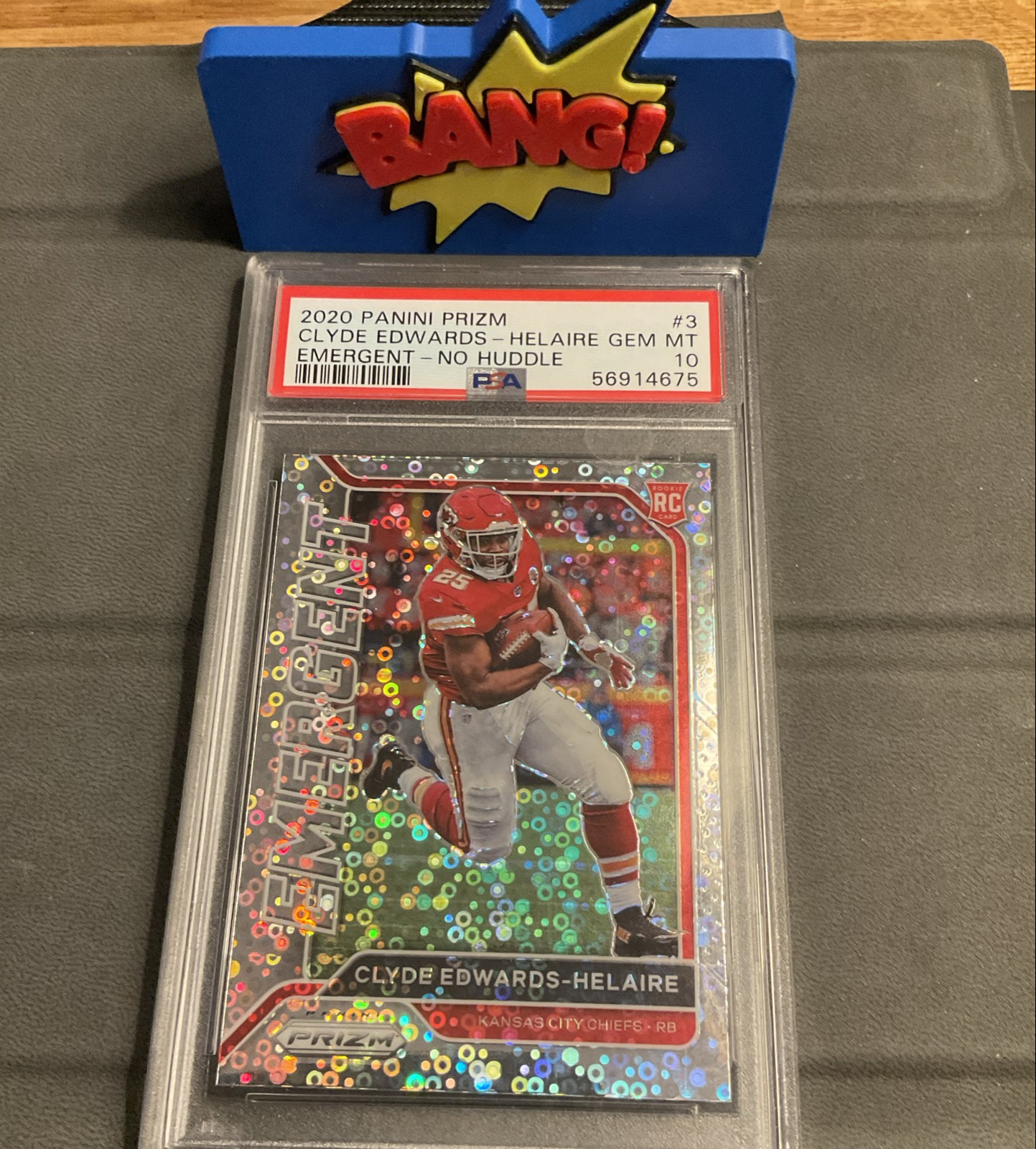 Clyde Edwards-Helaire Panini Prizm Emergent #3 No Huddle