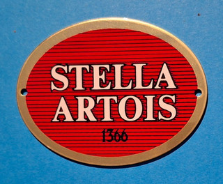 STELLA ARTOIS brewery 1366 beer pump keg font t bar badge BRASS unused