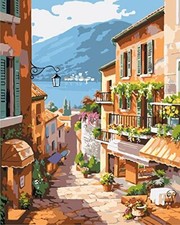 Paint by Number for Adults Beginner,Scenery Paint by A16-City street