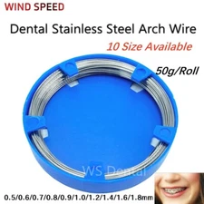 50/Roll Orthodontic Stainless Steel Wire Dental Surgical Metal Wires  Roll Spool