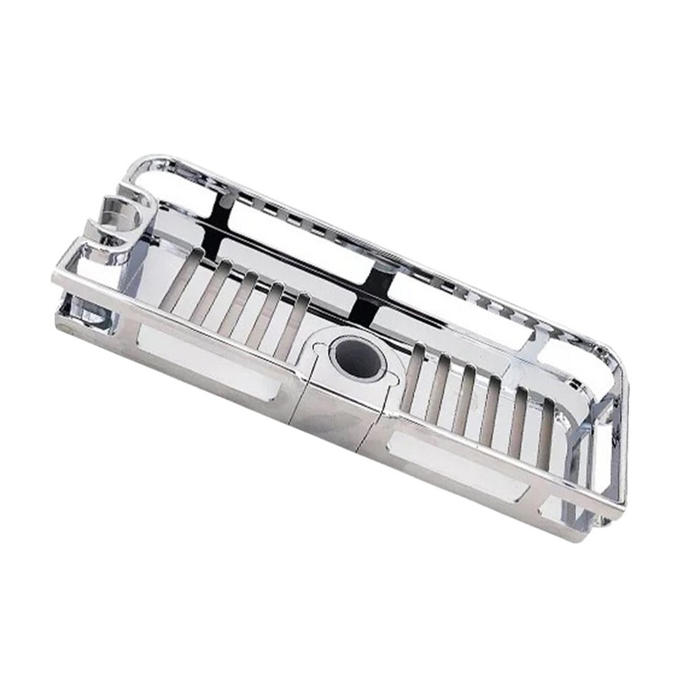 Wall Mount Shelves Shelf for Corner Bathroom Soap Shower Rod Black