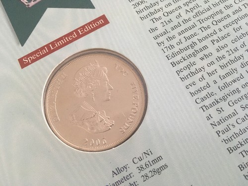 2006 £5 Coin Cover The Queens 80th Birthday Special Limited Edition No. 018028 - Picture 8 of 12