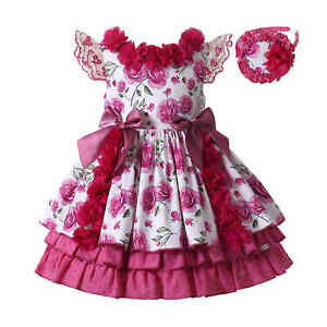 Pettigirl Flower Girls Spanish Dress 2-3 3-4 4-5 5-6 7-8 9-10 11-12 Lace Dresses