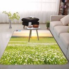 3D White Petal Field 4 Non Slip Rug Mat Room Mat Quality Elegant Photo Carpet UK