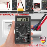 Digital Lcd Multimeter Voltmeter Amperemeter Ohmmeter Ac/Dc Tester Meter DT-830B