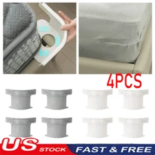4PCS Lock Sheet Holders Keep Sheets Tight Heavy Duty Straps Fit All MattresseAE