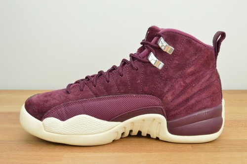 burgundy velvet jordans 12