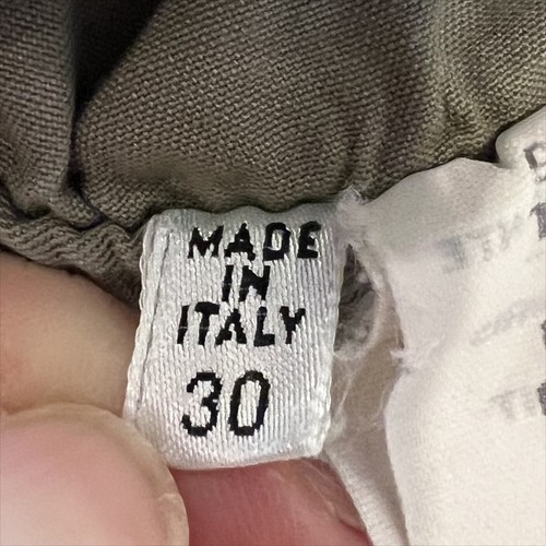 Vintage Armani Jr. Shorts Boys IT 30 US 12 Olive Green Cotton Bermuda Skater Y2K - Picture 11 of 15