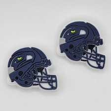 NFL Seattle Seahawks Football Helmet For Crocs Shoe Charms Jibbitz - 2 pieces