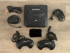 SEGA Genesis Model 2 II Console With 2 Controllers Game & Wires