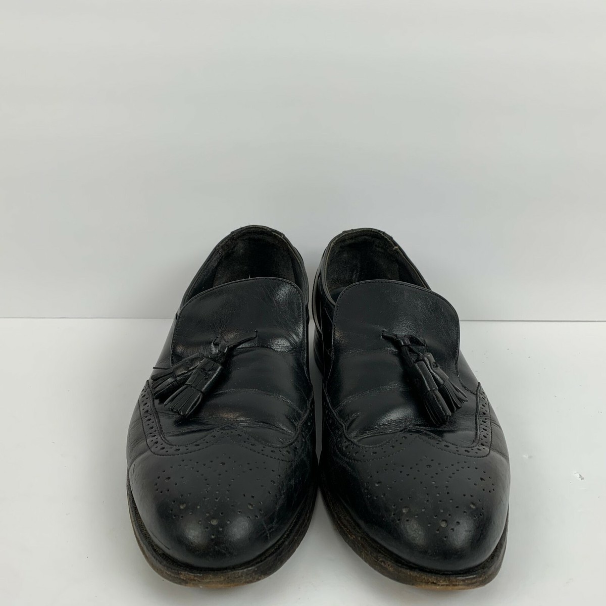 Vintage 70\'s black Leather E.T Wright tassel loafers. Size 9.5 EEE Grayson Tassel Loafer | Men main image 4
