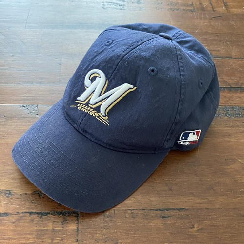Vtg Milwaukee Brewers Team MLB Blue Hat 