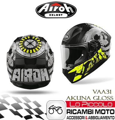 CASCO INTEGRALE FULL FACE STRADA AIROH VALOR AKUNA GIALLO GLOSS VAA31  MIS.XL | eBay