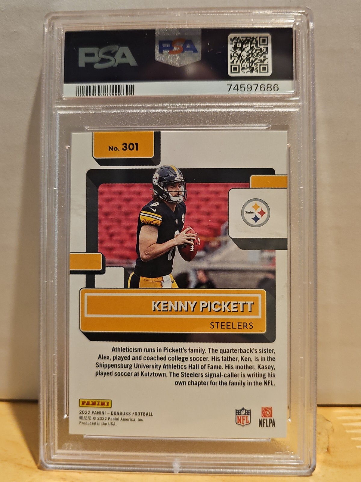 2022 Panini Score Kenny Pickett Rookie RC 301 PSA 9 Mint Steelers eBay