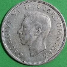 1941 George VI silver  half Crown coin #734c