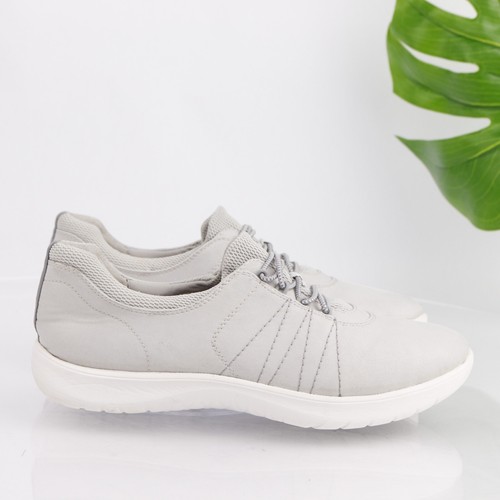 Clarks Womens Adella Stroll Walking Shoe Size 9 Light Gray Sneaker Tennis Casual - 第 5/15 張圖片