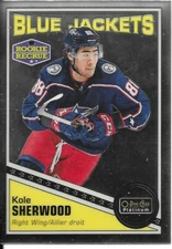 19-20 2019-20 OPC Platinum Kole Sherwood Marquee ROOKIE #R-63 Jackets
