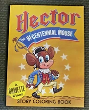 VINTAGE 1975 HECTOR THE BICENTENNIAL MOUSE GIANT STORY COLORING BOOK UNUSED