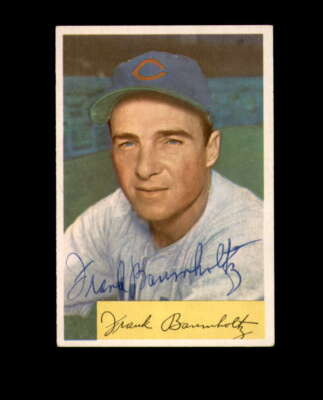 Frank Baumholtz Autograph 1954 Bowman Chicago Cubs Signed