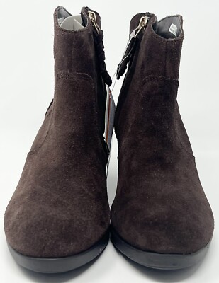 Crocs Leigh Suede Wedge Bootie Boots Womens size 6 Espresso
