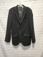 The Blk Tux Tollegno 1900 Black Merino Wool Tuxedo Jacket Blazer