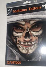 Halloween Party Costume Tattoos. Brand New. Scary Tats Skeletons. Cool