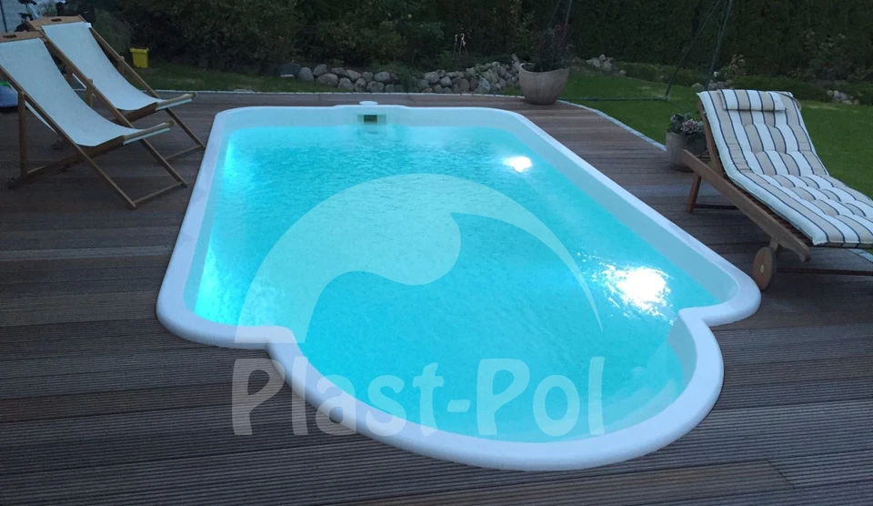 GFK Schwimmbecken Pool 5,00x3,00x1,50 SET, Fertigpool Swimming Pool komplett - Bild 3 von 4