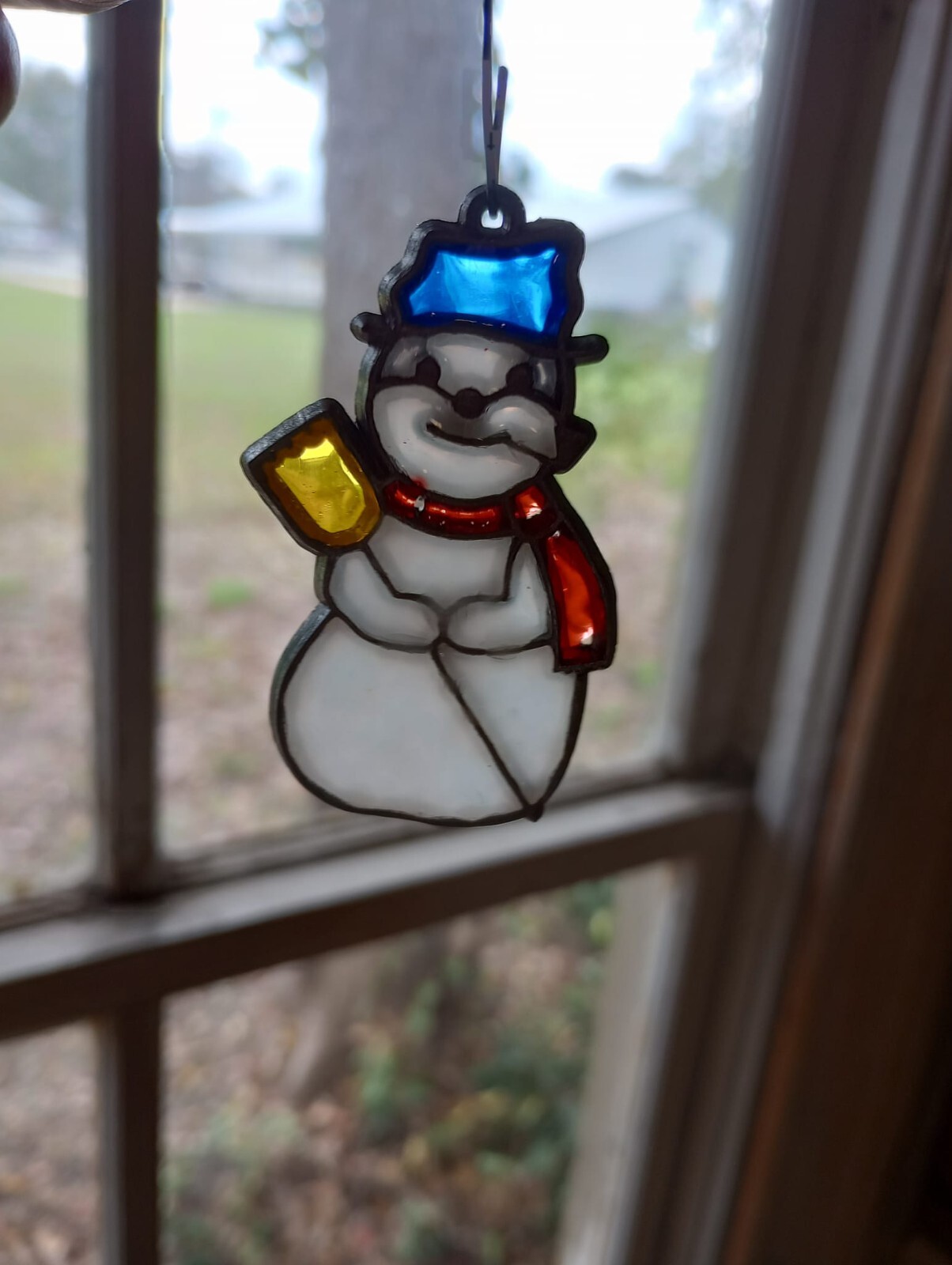 Set of 3 Acrylic "Stained Glass Look" Christmas Ornaments eBay