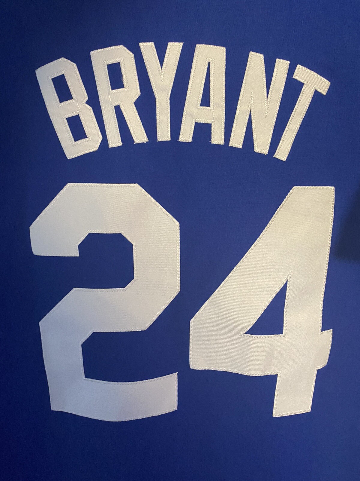 Men's Los Angeles Dodgers Kobe Bryant 8 +24 Baseball jersey Large