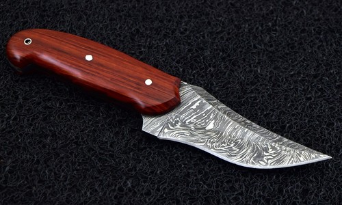9" Custom Hand Made Damascus steel Hunting Skinner Knife With Fibber Wood. - Picture 2 of 9