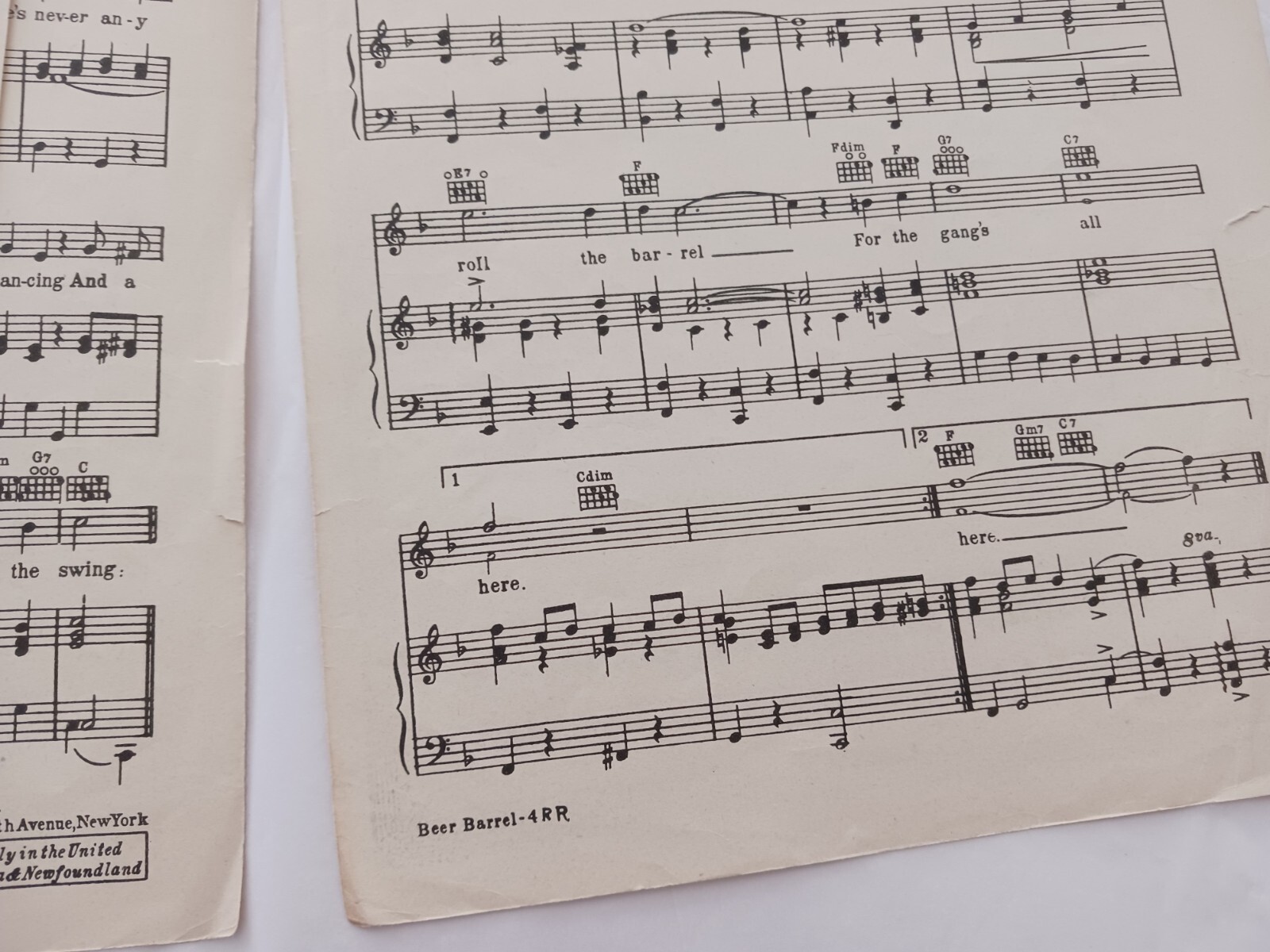 Beer Barrel Polka Sheet Music 1934 Lee Brown Wladimir A Timm & Jaromir