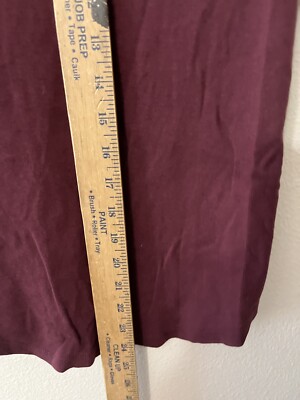 Croft & Barrow Womens Classic Tee Sz PS Maroon Short Sleeve V-Neck