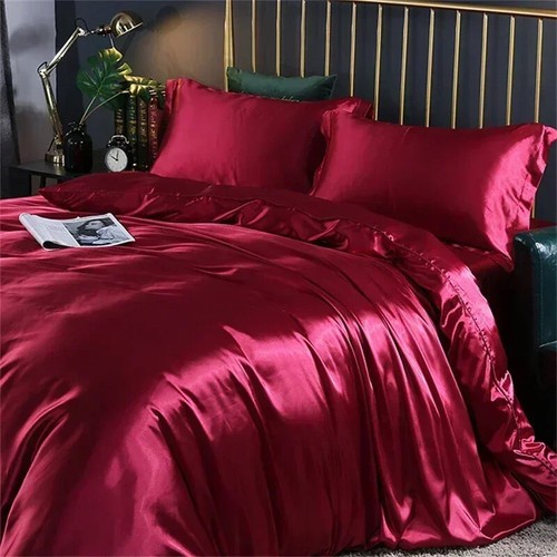 Luxury Blending Natural Mulberry Silk Bedding Set Duvet Cover Set with Sheets - Picture 23 of 56