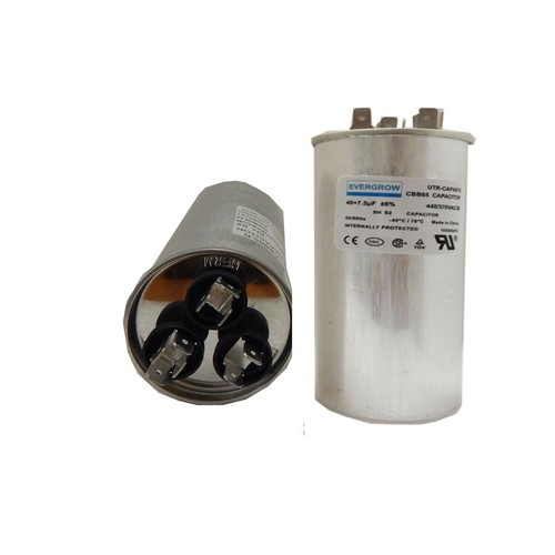 EverGrow Dual Run Capacitor for ac 40+7.5 Mfd uF (microfarads) 370VAC CBB65 R - Imagen 3 de 3
