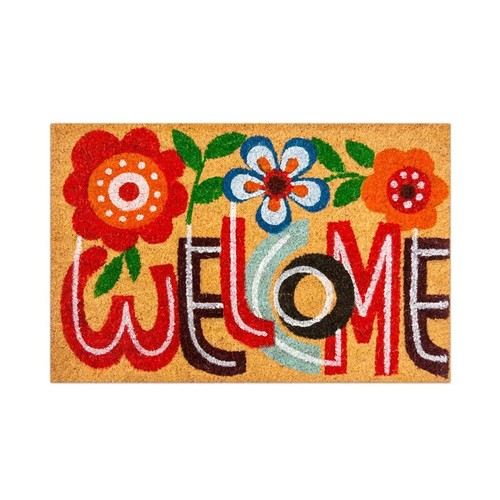 Non Slip Natural Coir Door Mat Doormats Welcome Indoor Outdoor Home Garden Mats - Picture 2 of 25