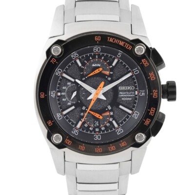 SEIKO SPORTURA SPC039P1 Quartz Chronograph Watch 7T85 Tachymeter