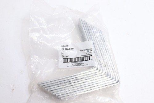 National Hardware Galvanized Steel Window Screen Corner Brace N220202 10-Pack
