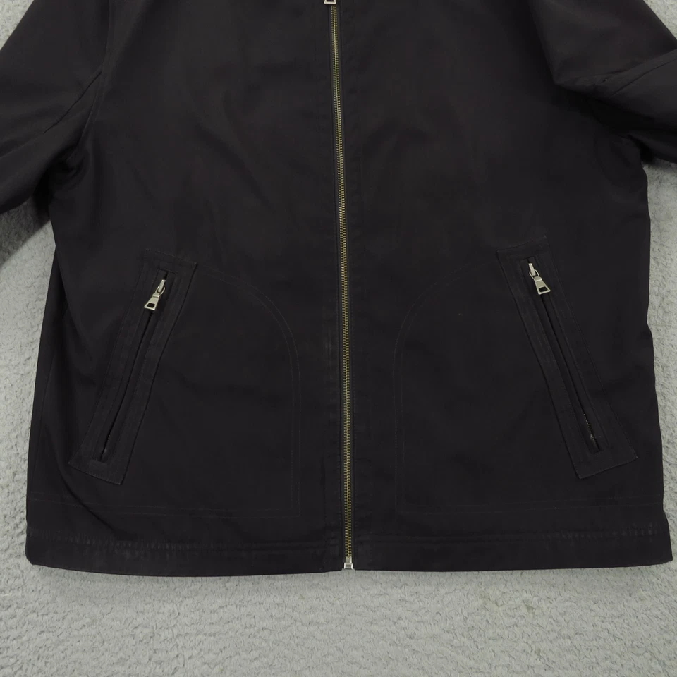 Chaqueta Barneys New York Para Hombre Mediana Negra Moto Corredor Correa para la barbilla Cremallera Completa Ciudad Foto 4 de 4