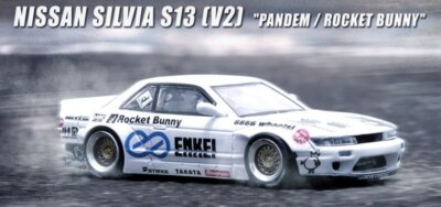 NISSAN Silvia S13 (V2) - Pandem / Rocket Bunny  - white - INNO 1:64