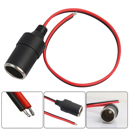 DC 12/24V Cigarette Plug Lighter Connector Female Car Cigar Adapter Socket Cable - Zdjęcie 1 z 6