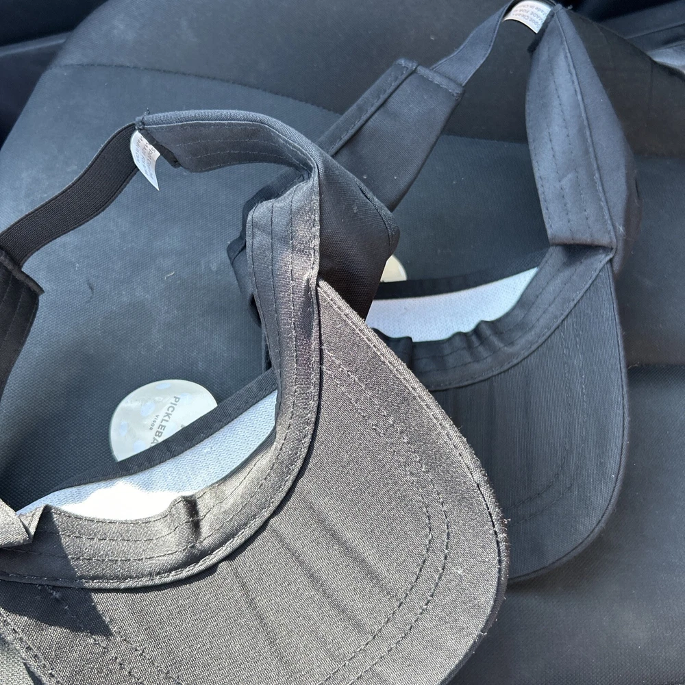 Pickleball Obsessed Tennis Visors (set of 2) Black One Size Fits All Hat - NWT