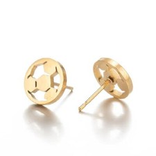 2pairs stainless steel Soccer Ball earrings, 4 colors Jewelry Wholesale FJS178