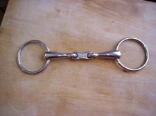 Used Stainless French link Loose Ring Snaffle Bit  5 1/2" Mouth