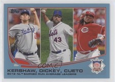 2013 Topps League Leaders Wal-Mart Blue Clayton Kershaw RA Dickey #81 03cz