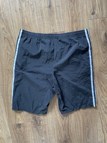 Adidas Shorts Mens Size Medium Black White Swim Trunks Running Nylon VTG Y2K - Picture 2 of 10