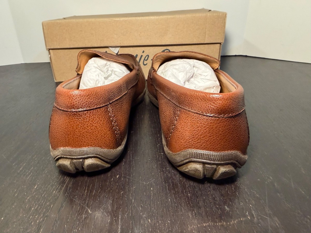 Johnnie-O Mens Brown Leather Penny Loafers Size 11M Classic Preppy Johnnie-O Moxy Leather Penny Loafers Shoes Bourbon Brown  main image 3