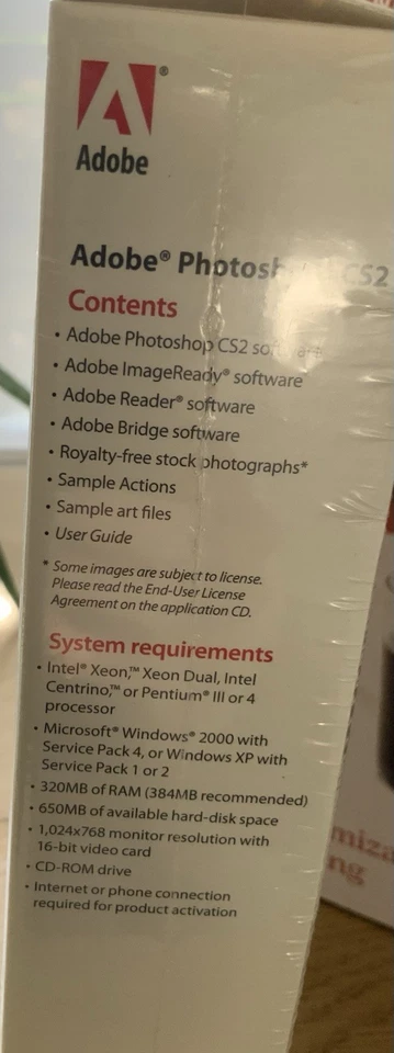 Software de actualización Adobe Photoshop CS2 Windows 2005 sellado de fábrica  Foto 3 de 4