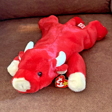 Ty Beanie Buddy Snort the Bull 14” Large Plush 1998 Red Bull New w/ Tag